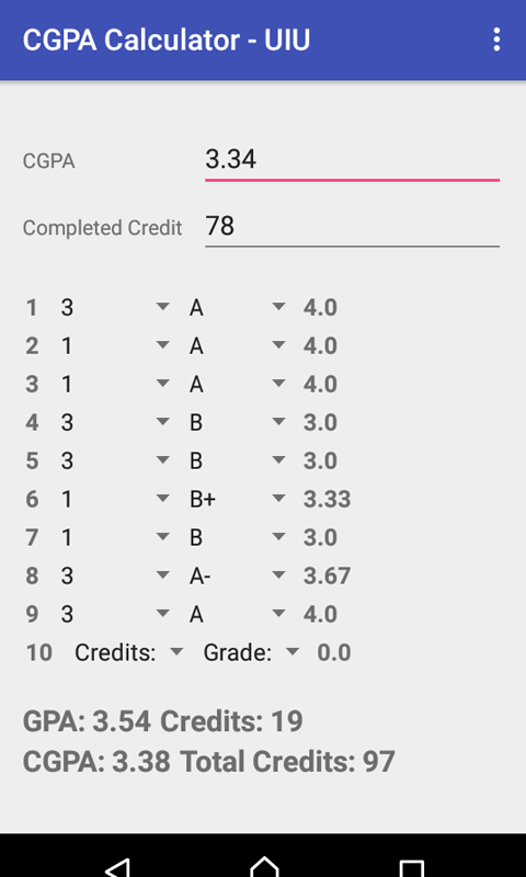 Калькулятор CGPA — UIU