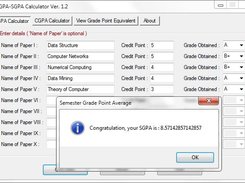Calculating SGPA