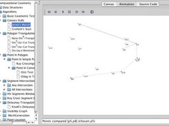 Animation of the Jarvis's March algorithm for convex hull