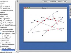 Sweeping line method for segment intersection