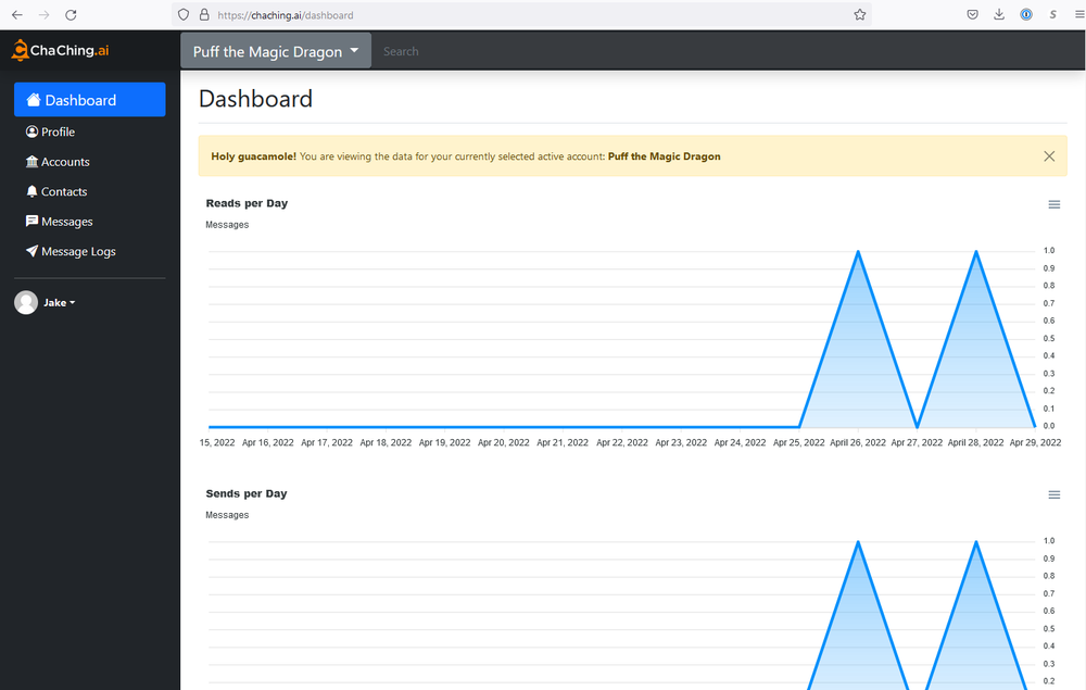ChaChing.ai Dashboard