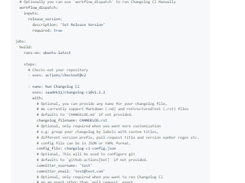 Changelog CI Screenshot 1