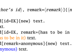 Example for markup of an addition.