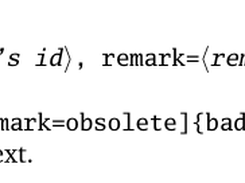 Example for markup of a deletion.