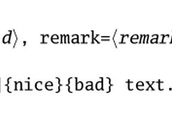 Example for markup of a replacement.