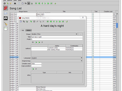 Song management (list + details)