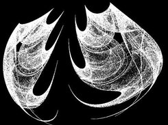 A 2-D strange attractor (cubical map)