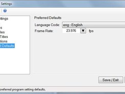 Settings: Defaults