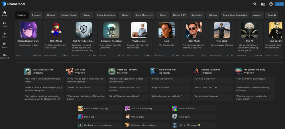 Character.AI Screenshot 1