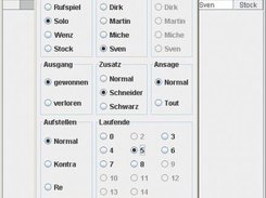 The available fields change according to the game type.