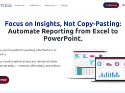  Easily start your Chartrics experience by signing up instantly and downloading the add-in with a single click using the “Start Free Now” or “Try for Free” buttons.