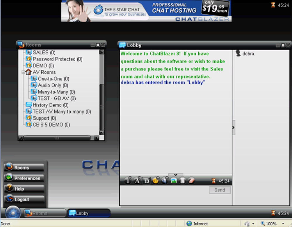 ChatBlazer User Interface