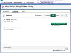 ChatBridge automatically translates incoming customer messages into the agent’s preferred language, and replies are seamlessly sent back in the customer’s original language.