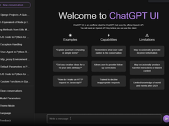 ChatGPT UI Screenshot 1
