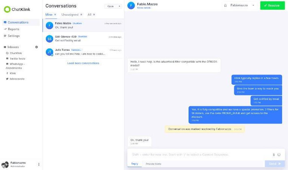 ChatKlink Screenshot 1