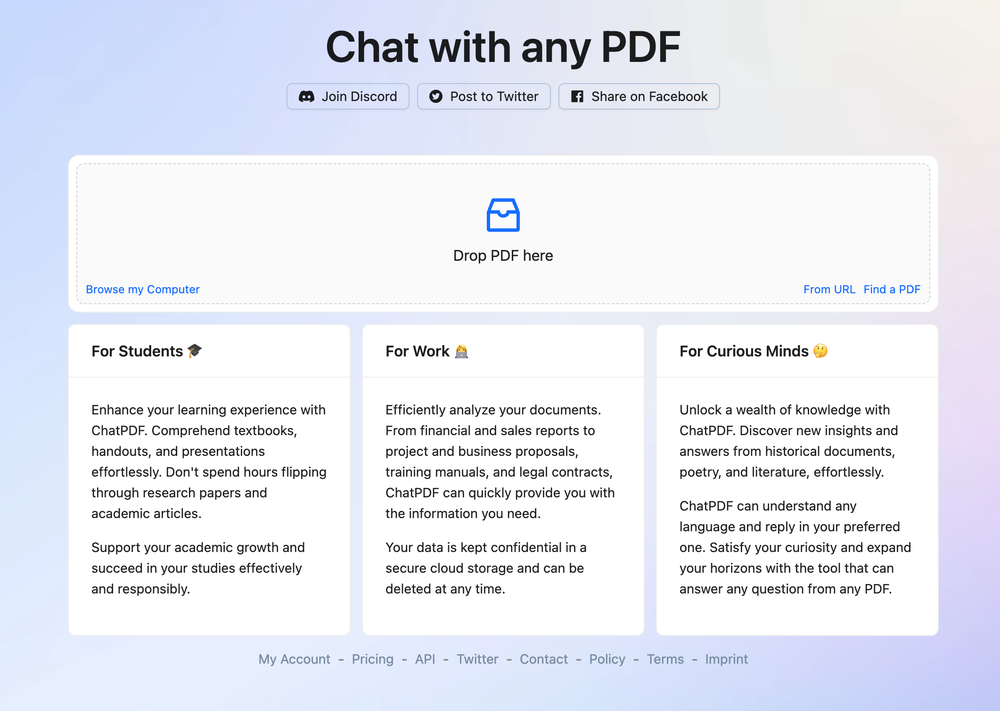 ChatPDF Screenshot 1