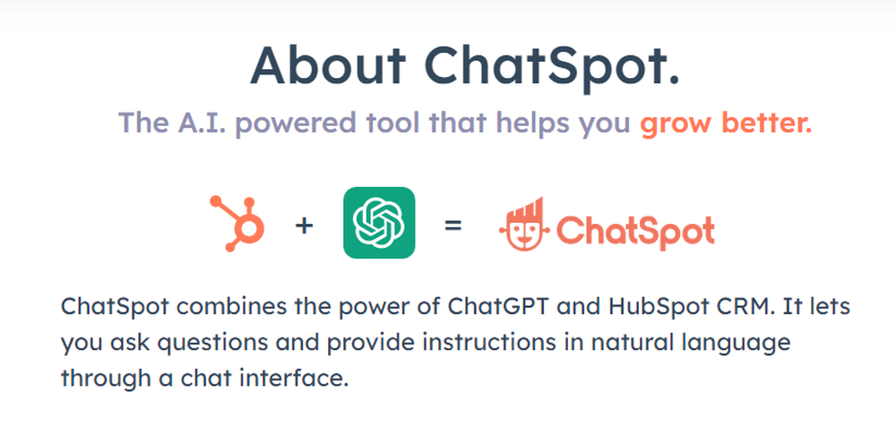 ChatSpot Screenshot 1