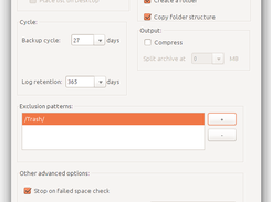 Advanced backup options