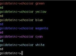 an example terminal output after multiple color changes