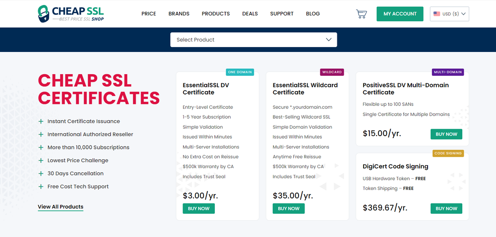 CheapSSLShop Screenshot 1