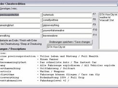 The Program loaded with Cheats for GTA Vice City