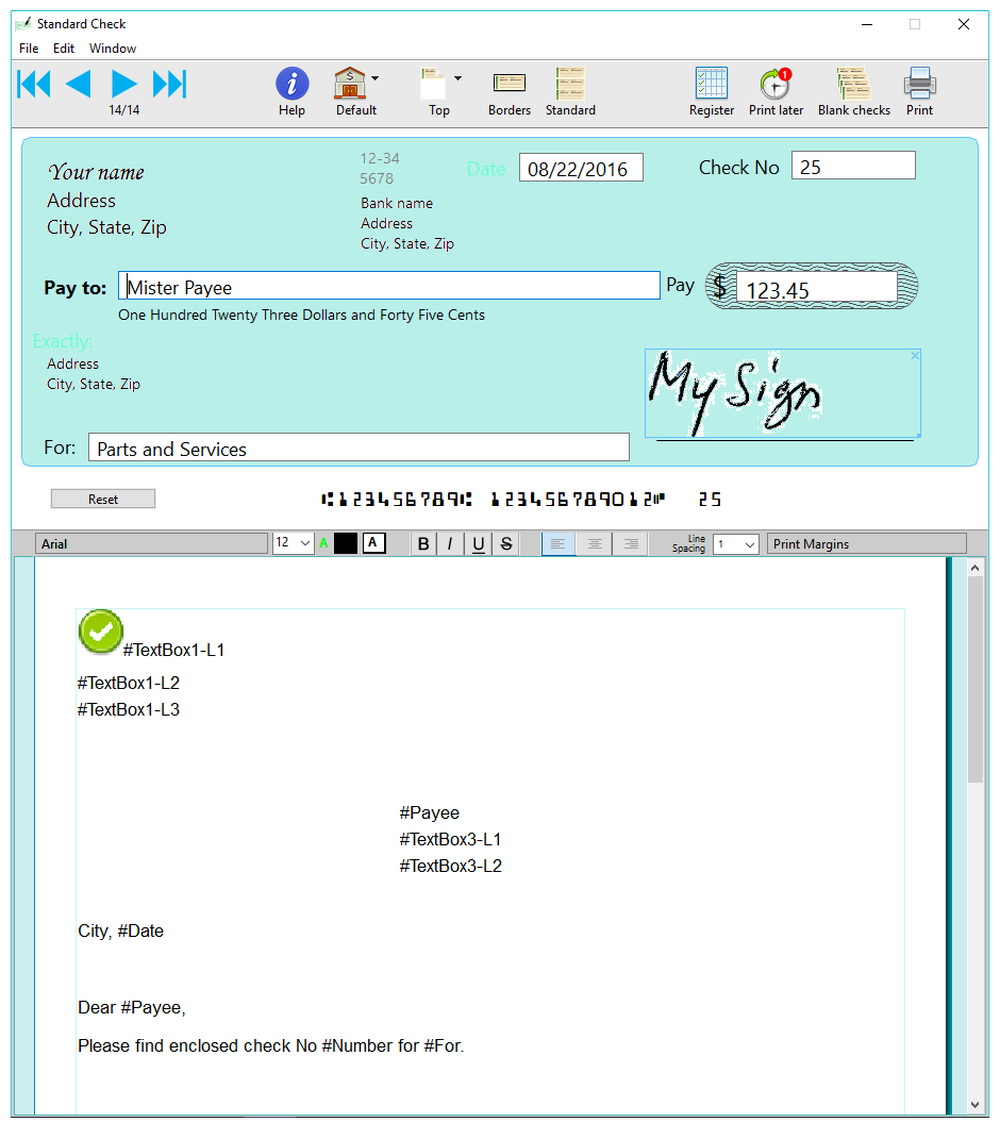 Check Writer III+ Screenshot 1