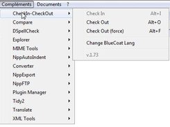 checkIn-checkOut plugin for npp Screenshot 1