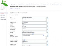 CPT metadata form