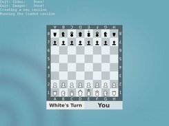 The chess game running