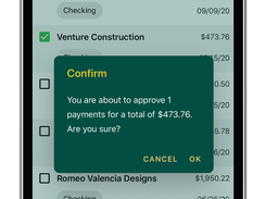 Mobile approval app