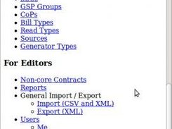Bottom half of home page
