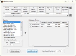 Database search window