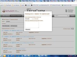 Chemical Check out Screen