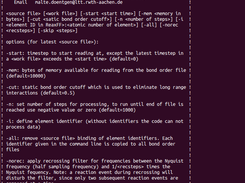 You see the available options when starting procssing.py
