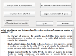 Opciones modelo geoide y rejilla