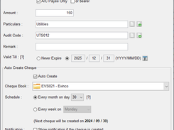Recurring Cheque Template