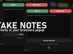 CherryPad - Browser Notepad Screenshot 1