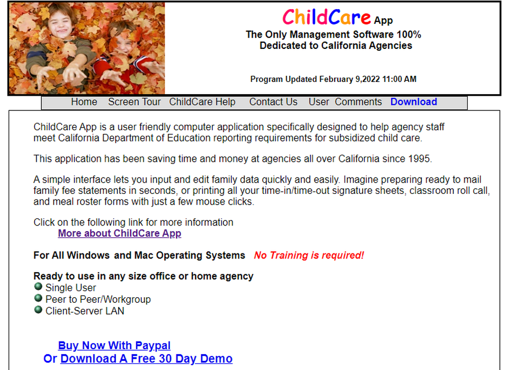 ChildCareApp Screenshot 1