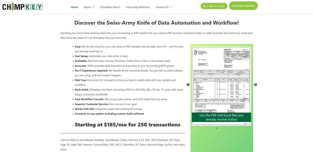 AI-Powered PDF to XML & EDI Automation | Accurate, Fast, ERP Ready - Chimpkey