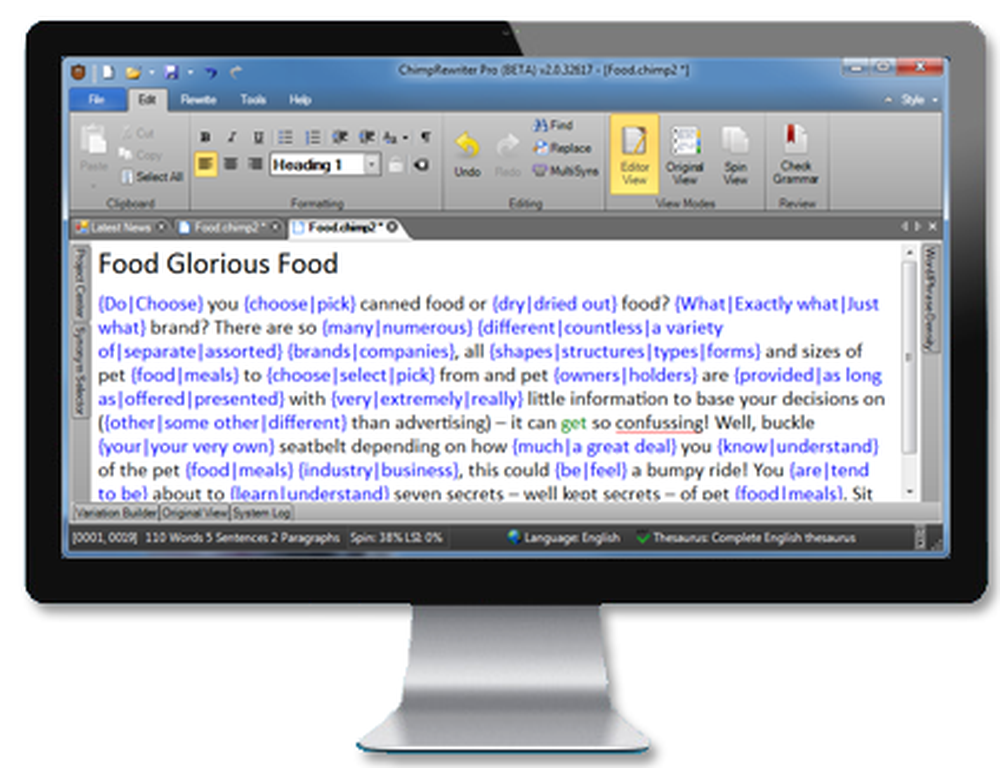 ChimpRewriter Screenshot 1