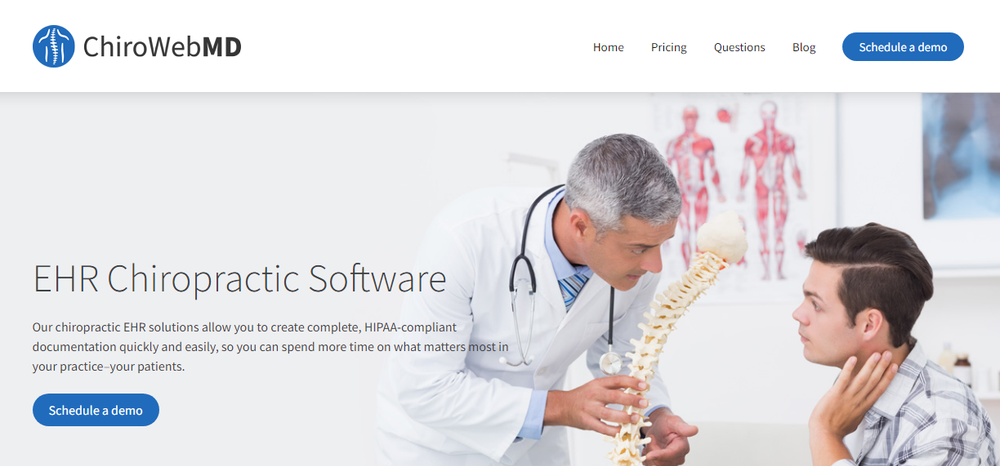 ChiroWebMD Screenshot 1