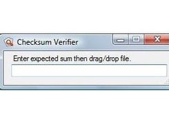 Main screen of the checksum verifier