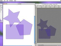 Chlor (left) and the exported document in Gimp (right)