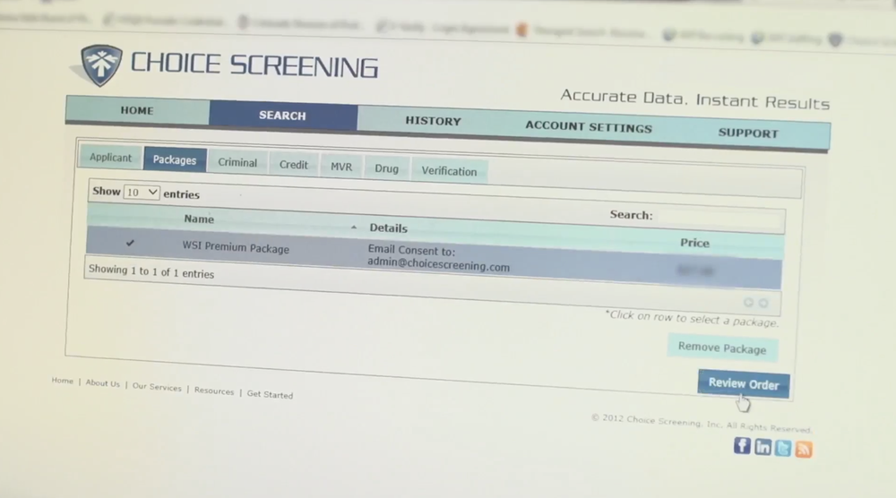 Choice Screening Screenshot 1