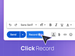 1 click to record voice message