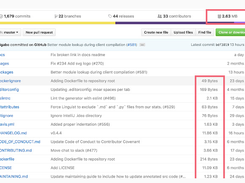 Chrome extension to display repo size Screenshot 1