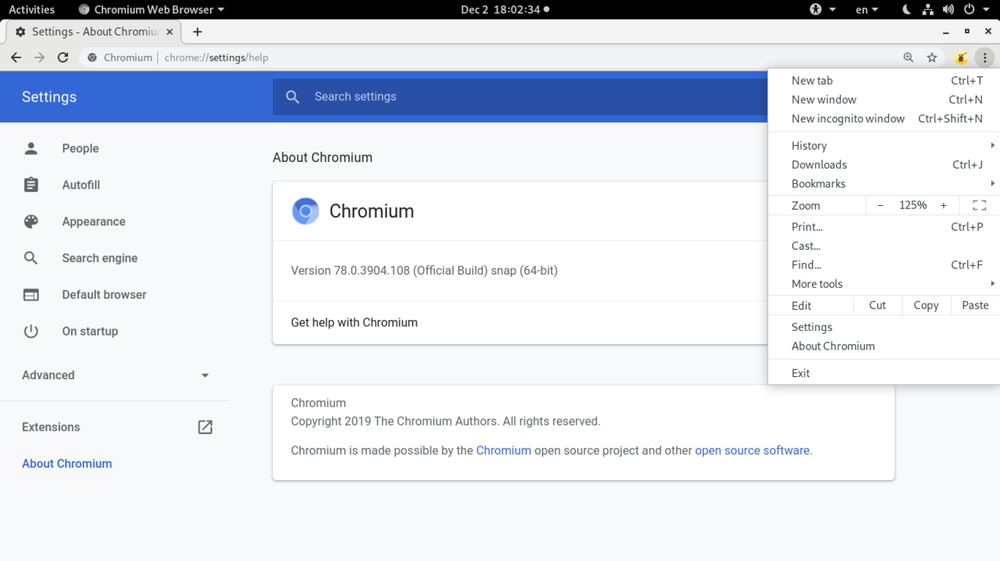 Chromium Screenshot 1