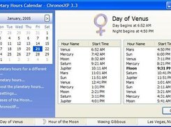 Planetary Hours Calendar (English)