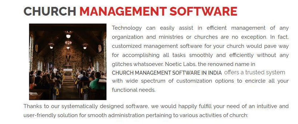 Noetic Labs Church Management Software Screenshot 1