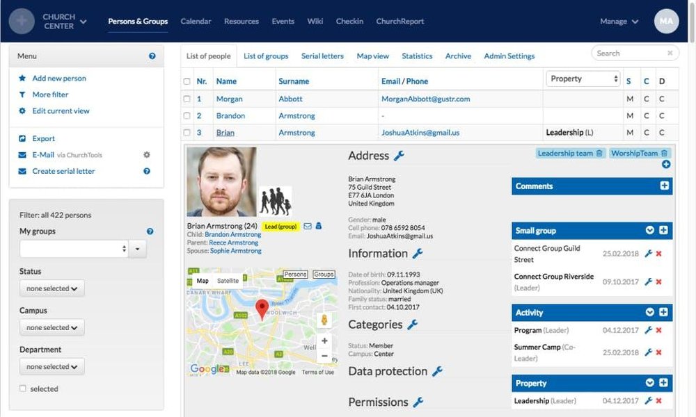 ChurchTools Screenshot 1